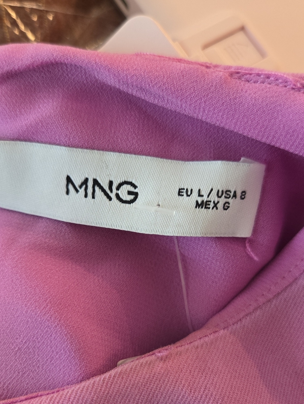 MANGO Double-Layer Long Asymmetrical Cape Dress Pastel Purple Wedding Size 8 NWT - Picture 16 of 16
